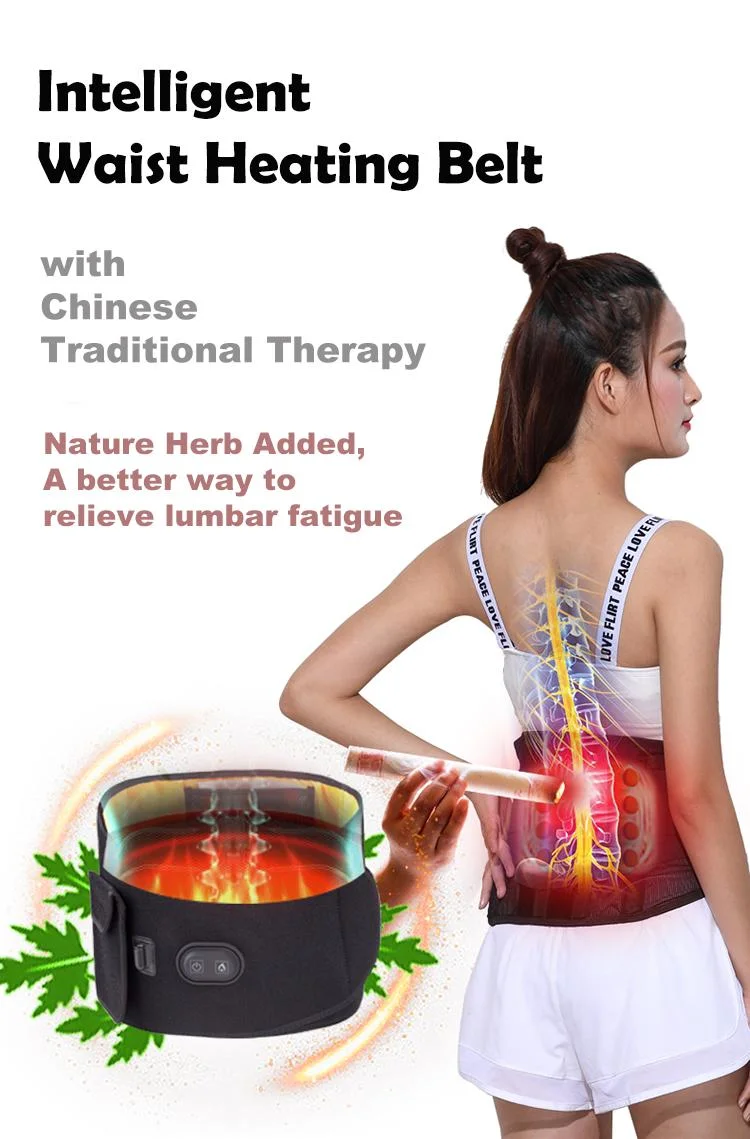 Magnet Waist Back Heating Massage Belt with Nature Herb