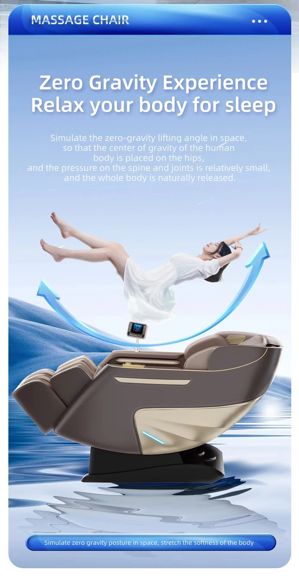 Luxury Ai Voice 4D Full Body Shiatsu Kneading Massage Chair